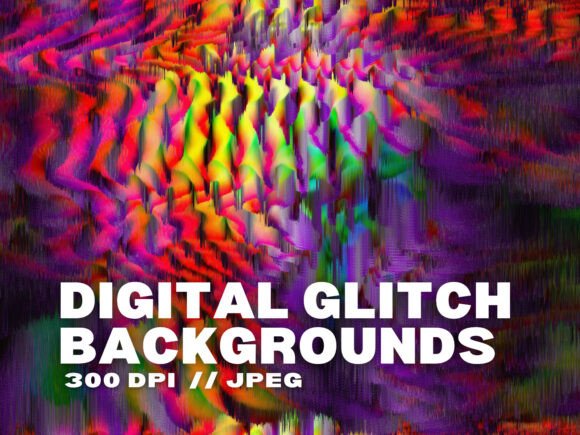 10 Digital Glitch Backgrounds: High-Quality Distorted Textures