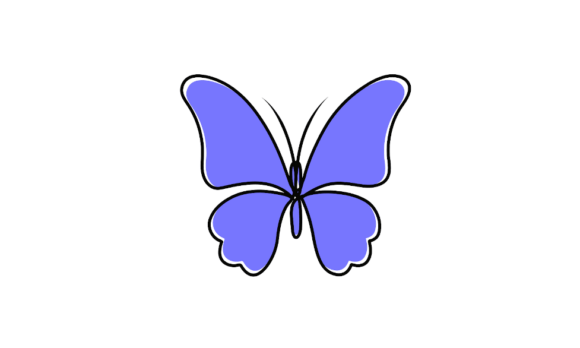 Animated Blue Butterfly Line Art: Dynamic Visual Storytelling