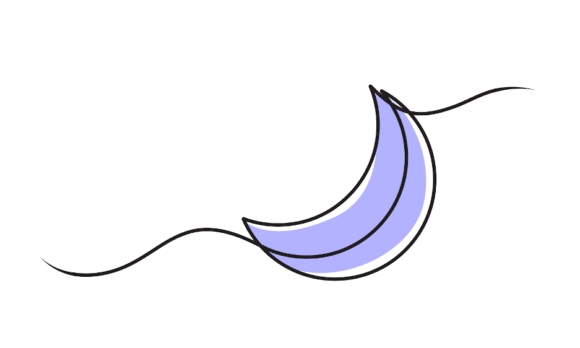 Animated Crescent Moon Line Art: Dynamic Visual Storytelling