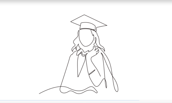 Animated Graduate Girl: A Modern Vector Motion Graphic