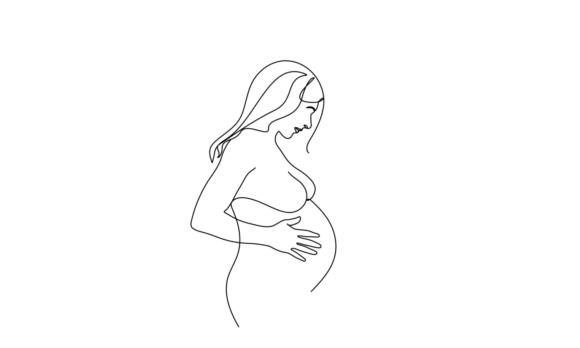 Animated Line Art: Capturing the Essence of Pregnancy