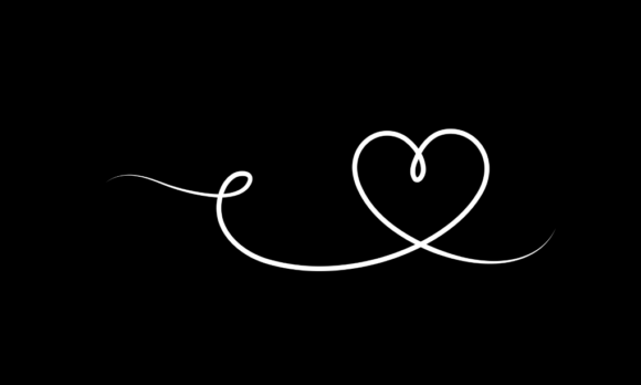 Animated One Line Art of Valentine Love: A Visual Poem in Motion