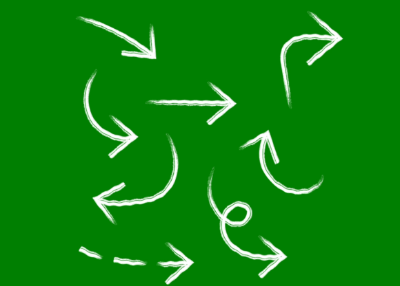 Dynamic Arrow Brush Animation Green Screen