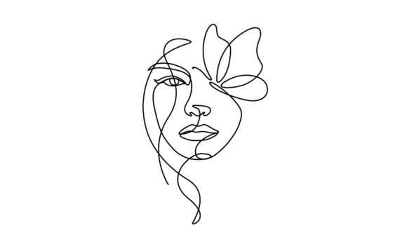 Elegance in Motion: The Animated Woman with Butterfly Head