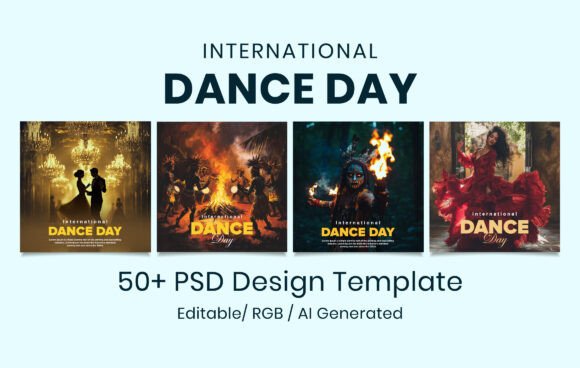 International Dance Day PSD Banner: Design Templates for Dynamic Promotion