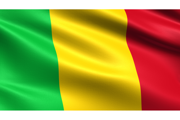 Mali Flag, Waving Fabric Texture: High-Quality Design Asset