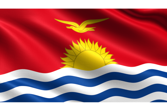 The Dynamic Energy of a Waving Kiribati Flag Texture