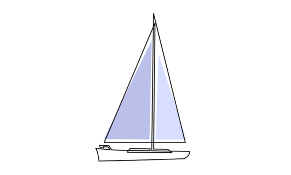 The Fluid Elegance of an Animated Line Drawing of Sailing Boat