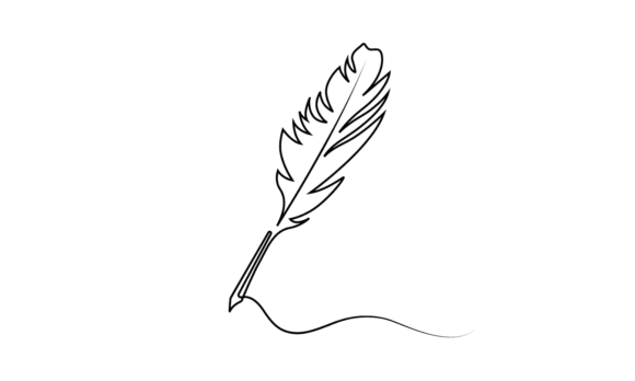The Hypnotic Dance of the Feather Pen Animation