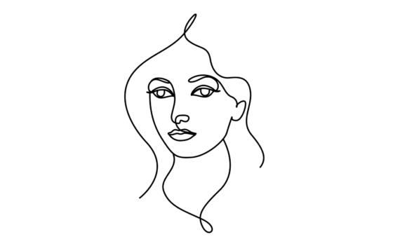 The Poetic Motion of Animated One Line Art of Women Face