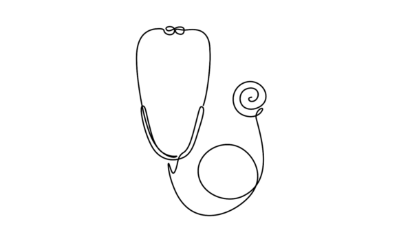 The Pulse of Modern Branding: Animated Stethoscope Line Art Motion