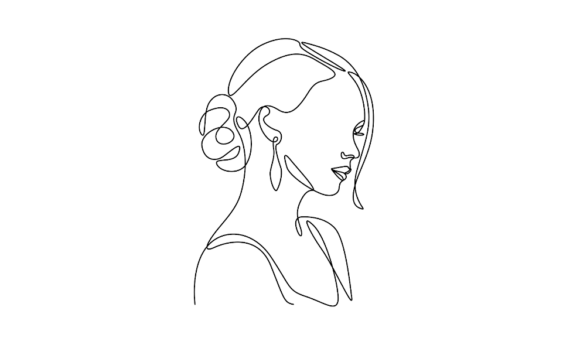 Woman Side Face Animation: The Elegance of Line & Motion